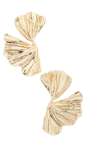  Shashi Palmera Earring In Metallic Gold. 