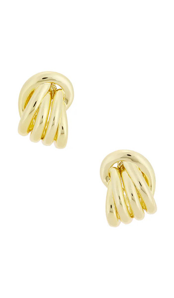  Shashi Roux Earrings In Metallic Gold. 