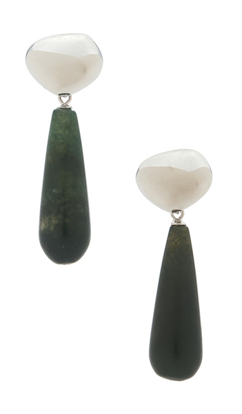  Shashi Sage Drop Earring In Green. 