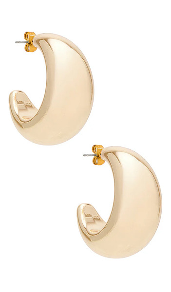  Shashi Tsuki Hoop In Metallic Gold. 