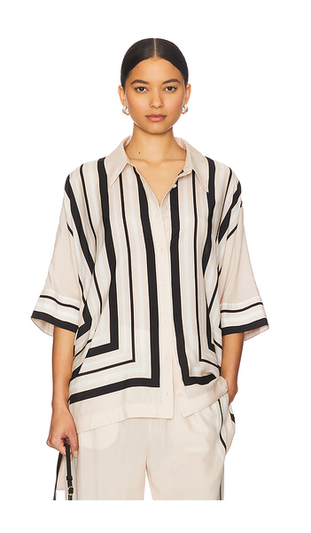  Simkhai Bowman Oversized Button Down Shirt In Neutral. Size Xs. Also In S. 