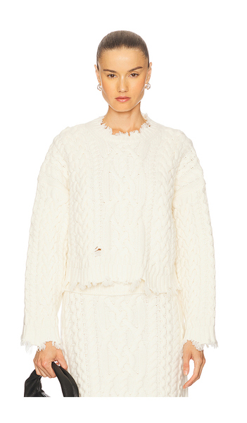  Simkhai Feliz Cropped Sweater In Ivory. Size Xs. Also In S. 