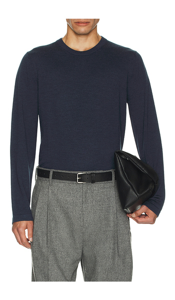  Simkhai Peter Long Sleeve Pullover Sweater In Navy. Size M. Also In L, Xl/1x. 