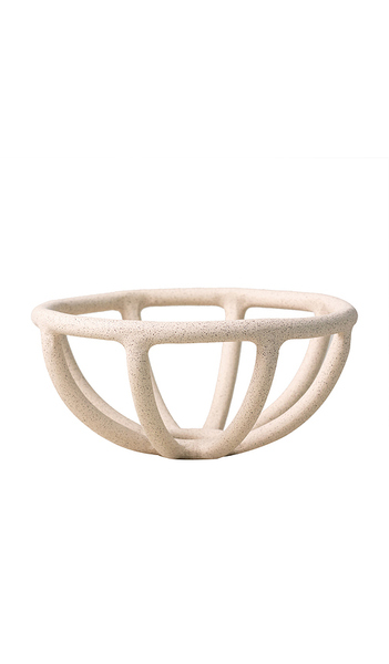  Sin Prong Medium Bowl In Cream. 