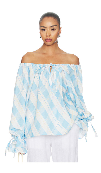  Sleeper Cha-cha Lounge Blouse In Baby Blue. Size Xs/s. Also In M/l. 
