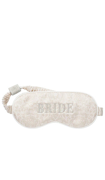  Slip Bride Pure Silk Sleep Mask Bridal Collection In Ivory. 