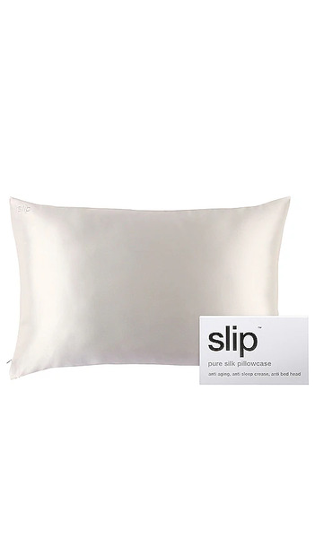  Slip Queen/standard Pure Silk Pillowcase In White. 