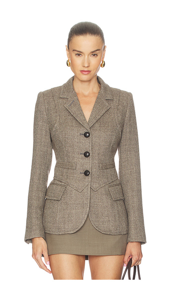  Smythe Three Button Blazer In Tan. Size 12. Also In 8. 