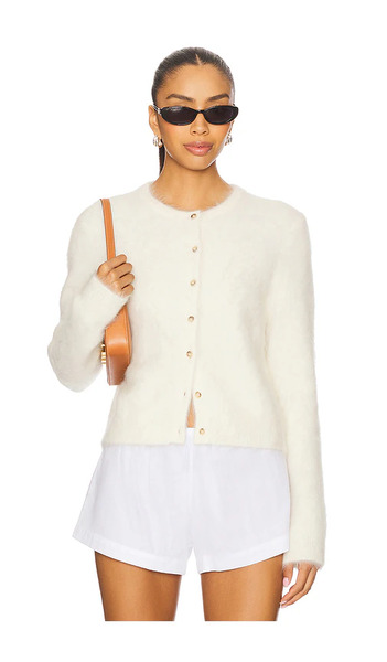  Soft Goat Alpaca Cardigan In White. Size M. Also In Xs, L. 