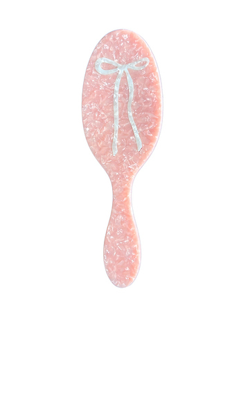  Solar Eclipse Hand-painted Ballet Bow Acetate 2-1 Daily Hair Brush In Pink. 