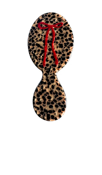  Solar Eclipse Hand-painted Compact Leopard Bow 2-1 Perfect Daily Brush In Leopard. 