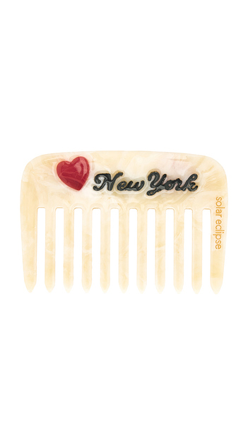  Solar Eclipse Hand-painted I Love New York Pocket Hair Comb In Beauty: Multi. 