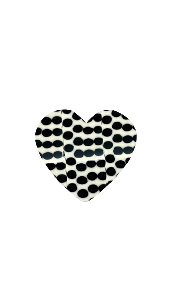  Solar Eclipse Hand-painted Polka Dot Heart Claw Hair Clip In Beauty: Na. 