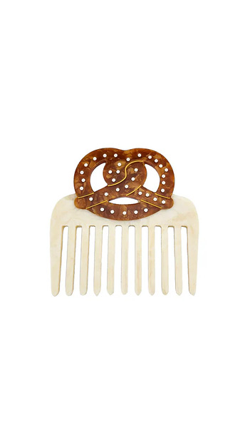  Solar Eclipse Hand-painted Pretzel Pocket Hair Comb In Beauty: Na. 