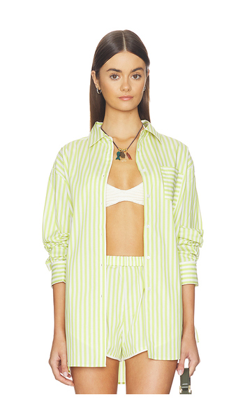  Solid & Striped The Avril Button Down Top In Green. Size S. Also In M, Xl. 