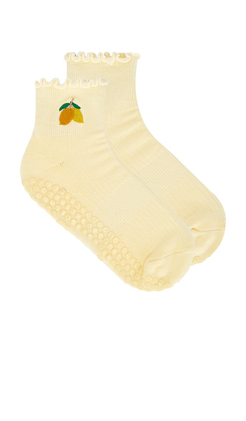  Souls. Spring Grip Socks In Yellow. Size M/l. Also In S/m. 