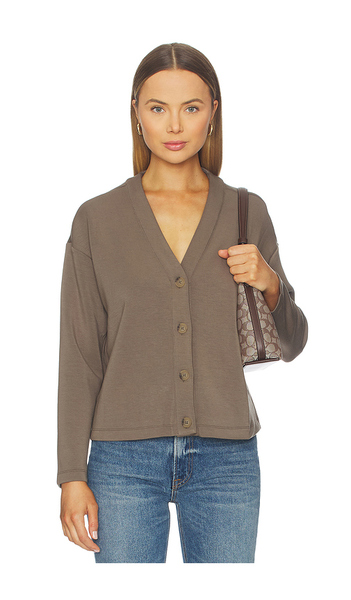  Spanx Air Essentials V Neck Cardigan In Brown. Size S. Also In M, Xs. 