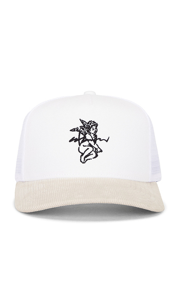  Stampd Cherub Structured Trucker Hat In White. 