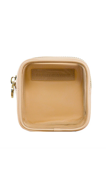  Stoney Clover Lane Clear Front Mini Pouch In Tan. 