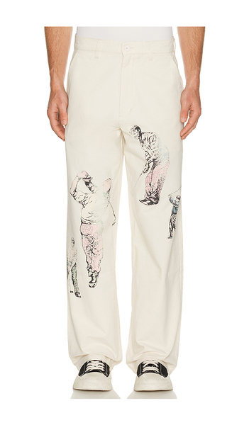  Students Golf Francis Work Pants In Cream. Size 30. Also In 32, 36. 