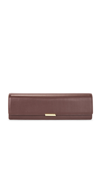  Studio Amelia Helix Mailbox Clutch In Chocolate. 