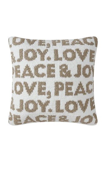  Sunday Citizen Love, Peace, And Joy Throw Pillow In Cream. 