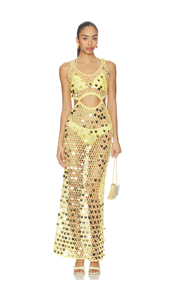  Superdown Elena Maxi Dress In Lemon. Size Xs. Also In S, M, L. 