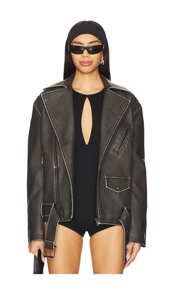  Superdown Zosia Jacket In Charcoal. Size S. Also In M. 