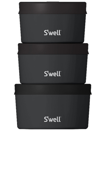  S'well 6pc Canister Set In Black. 