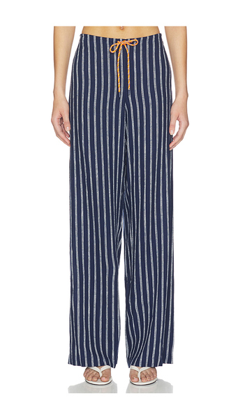  The Upside Belize Charli Drawstring Pant In Navy. Size Xs. Also In S, M. 