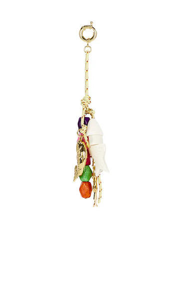  Timeless Pearly Charms Rope Keychain In Metallic Gold. 