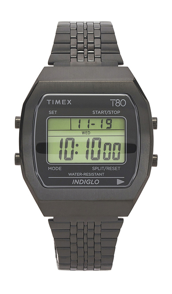  Timex T80 36mm Stainless Steel Watch In Black. 