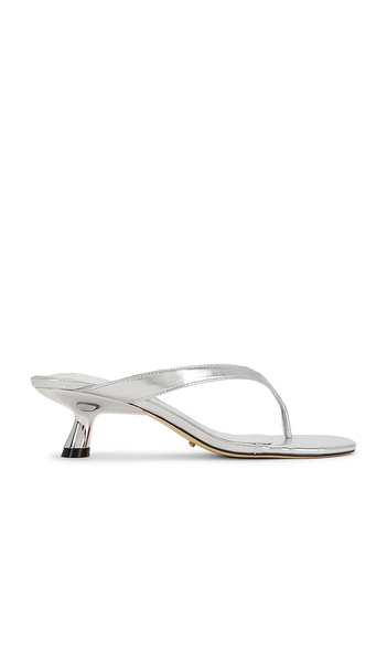 Tony Bianco Krista Mule In Metallic Silver. Size 6. Also In 5, 5.5, 6.5, 7, 7.5, 8, 8.5, 9, 9.5, 10. 