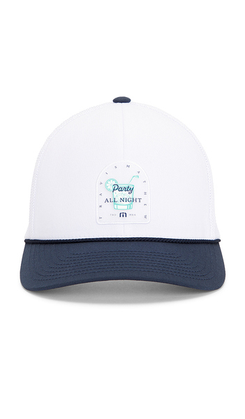 Travismathew Beer Break Hat In White,navy. 