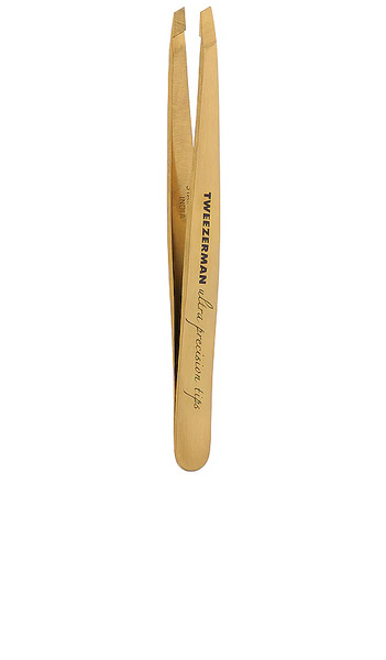 Tweezerman Ultra Precision Slant Tweezer In Metallic Gold. 