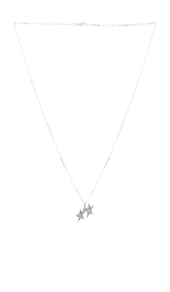  Two Jeys Signature Stars Necklace In Metallic Silver. 