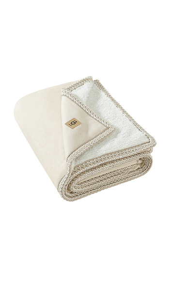  Ugg Home Kirkwood Uggbraid Throw Blanket In Creme. 