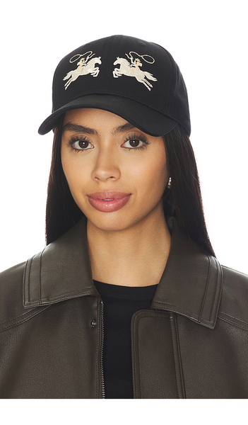  Understated Leather X Revolve Logo Embroidered Baseball Hat In Black. 