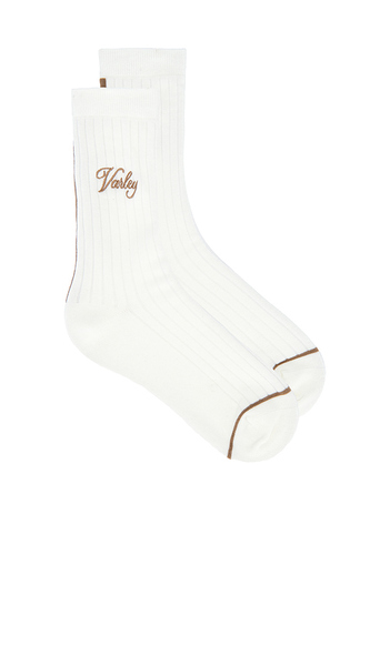  Varley Ivan Light Rib Sock In Ivory. 