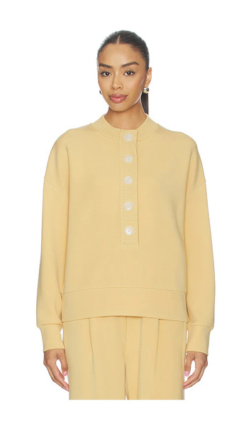 Varley Reena Button Front Sweater In Yellow. Size Xs. Also In S, M. 