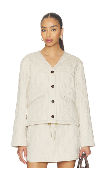  Varley Saba Quilted Jacket In Ivory. Size Xs. Also In S, M. 