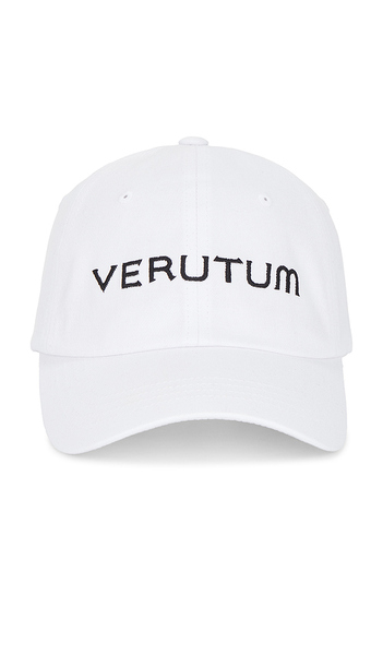  Verutum Lettering Cap In White. 