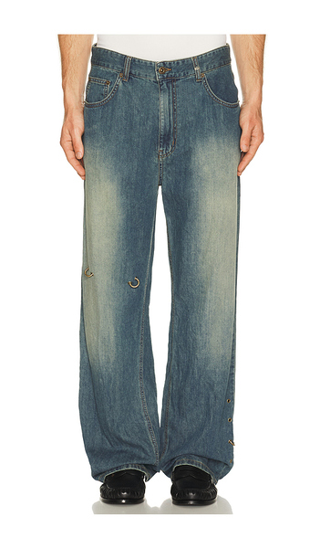  We11done Piercing Denim Jeans In Blue. Size S. Also In M, L, Xl/1x. 