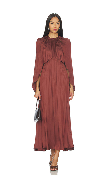  Weworewhat Halter Cape Midi Dress In Rust. Size 0. Also In 2. 