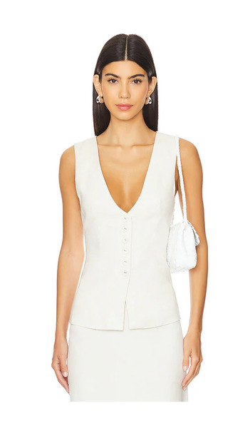  Weworewhat Long Line Vest In Ivory. Size 0. Also In 2. 