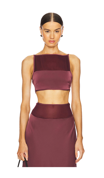  Weworewhat Square Neck Cami In Burgundy. Size Xs. Also In S, Xl. 