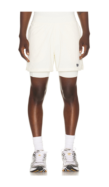  Wilson Set Point Short 5 Lined In Cream. Size S. Also In L, Xl/1x, M. 