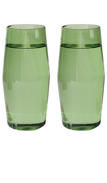  Yield Century Glass 16oz Set In Green. 