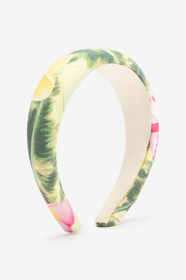  Roberto Cavalli Animalier Bubble Kids Print Headband - Female Hats & Caps Light Green/multicol Unica 
