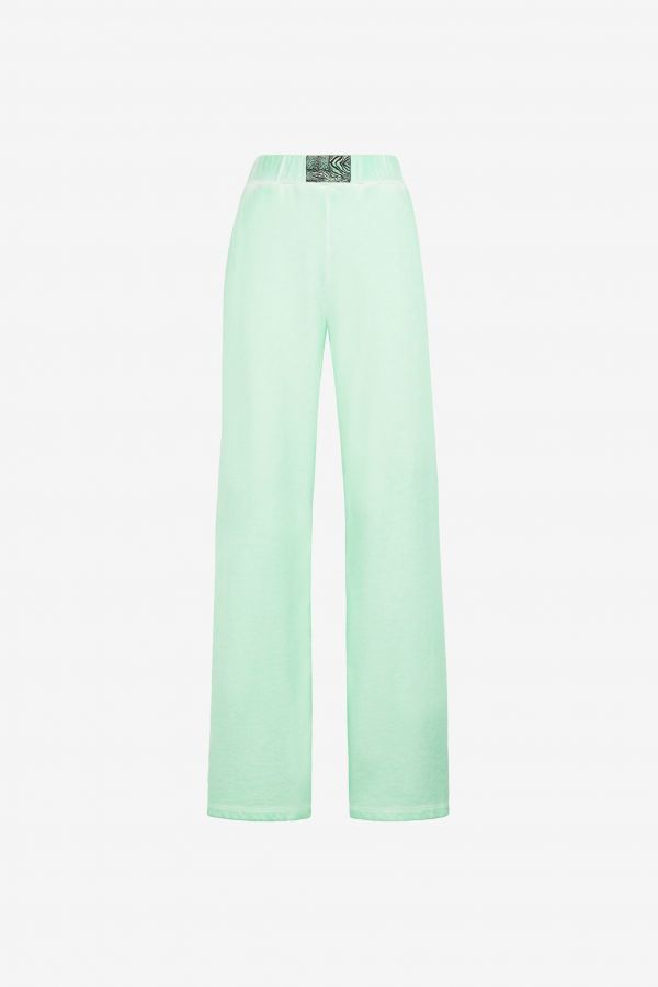  Roberto Cavalli Animalier Patchwork-print Appliqué Sweatpants - Female Trousers & Shorts Light Green Xxl 
